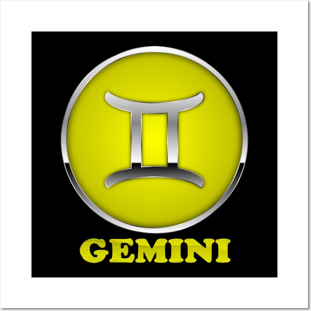 Gemini Zodiac Sign Wall Art by PrintedDesigns